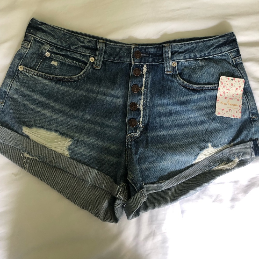 Free People denim shorts